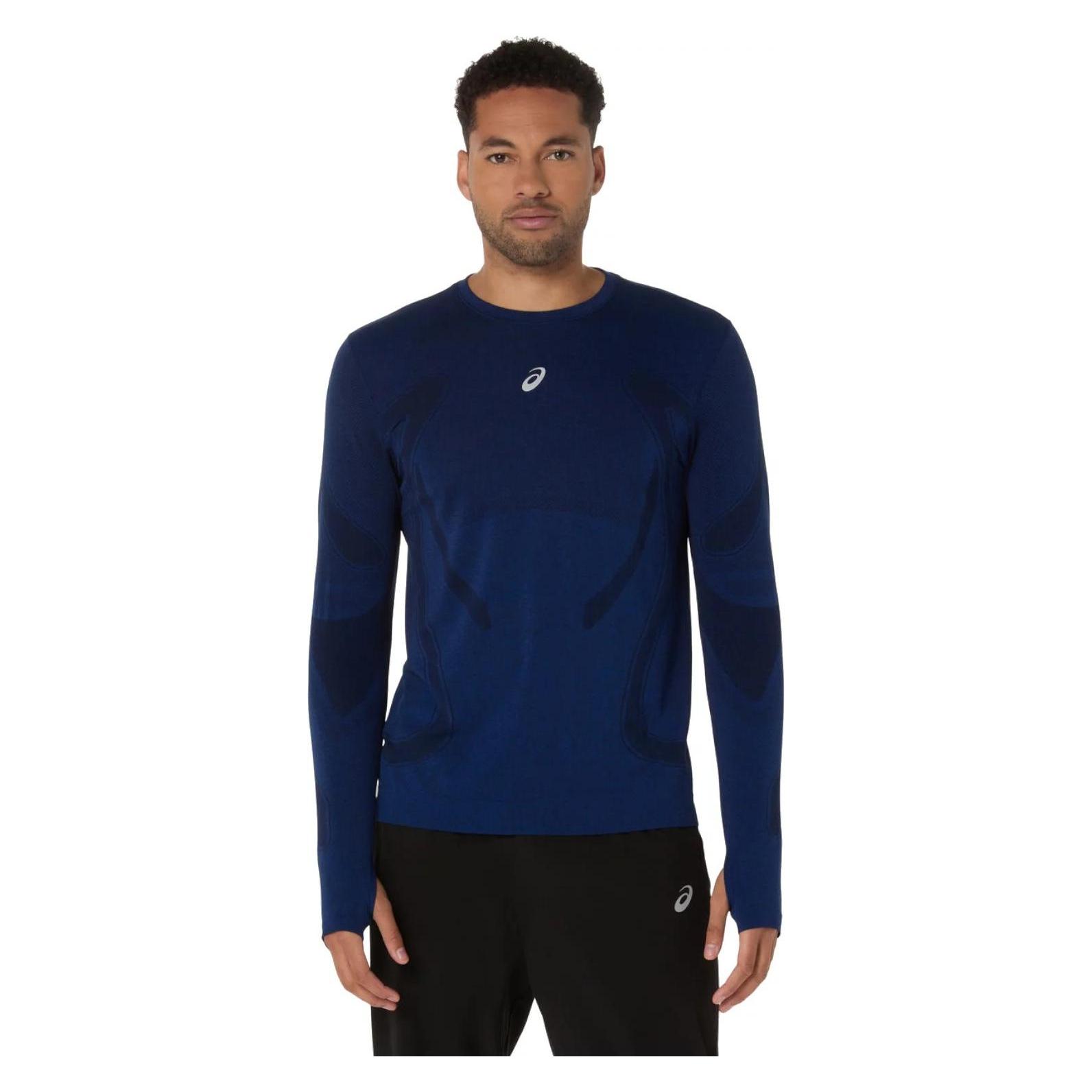 ASICS Road Seamless Langarm-Top Marineblau (M) (2011D356-400)