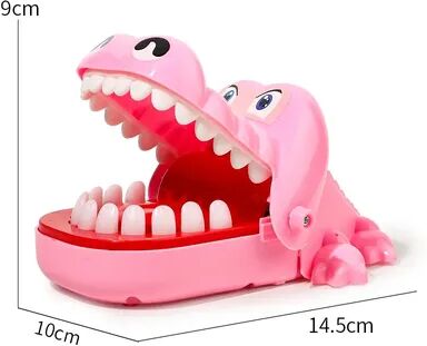 JoyToys Snap & Laugh Crocodile Bite Game Funny Crocodile Teeth Toy Family Party Game For Kids & Adults pink