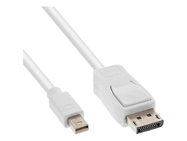 InLine 17133 Mini DisplayPort naar DisplayPort-kabel, wit, 3m