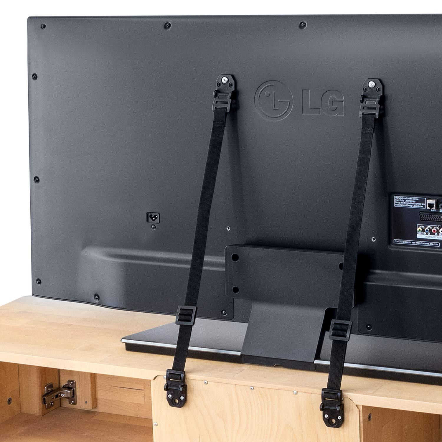 Selius TV Straps - Kantelbeveiliging voor televisie en meubels, set van 4 stuks