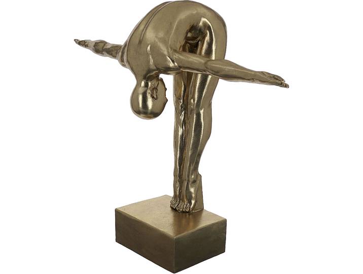 Dekofigur GILDE Skulptur Cliffhanger Cliffhanger goldfarben H. 46,5 cm , goldfarben, B:56cm H:46,5cm T:17cm, Kunstharz, Dekofiguren, Dekofigur