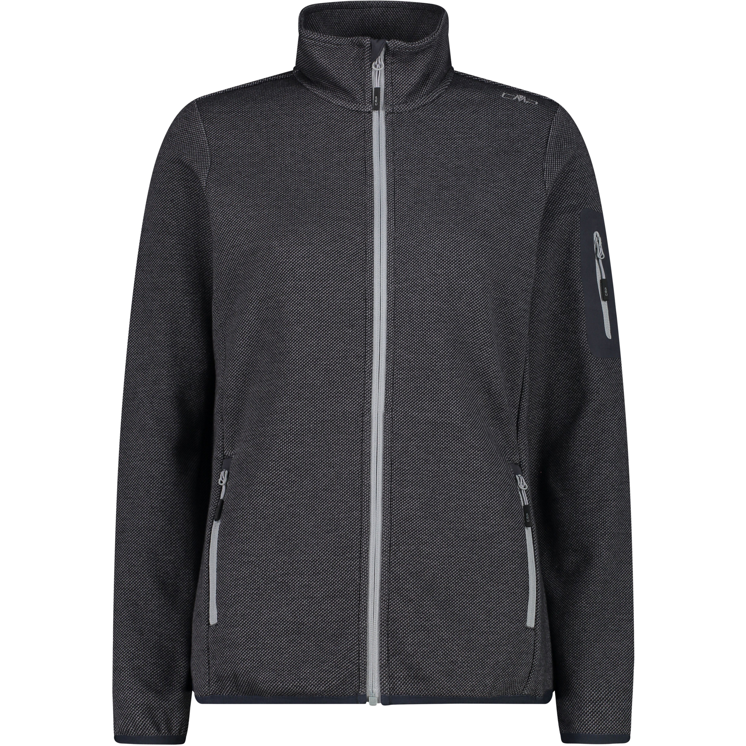 CMP Damen Fleecejacke grau Größe M Camping Atmungsaktiv