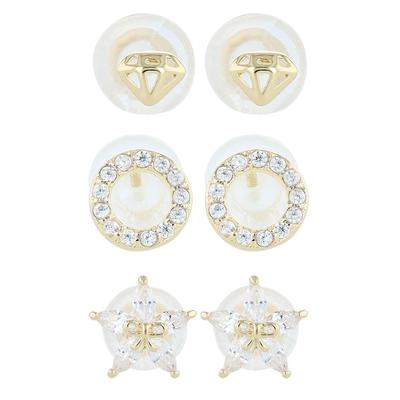 Paar Ohrhänger ADELIA´S "Ohrringe – Ohrstecker aus 925 Silber mit Zirkonia", Damen, Gr. Damen, Silber 925 (Sterlingsilber), gold (silber), Ohrringe, Perfekt als Geschenk für besondere Menschen