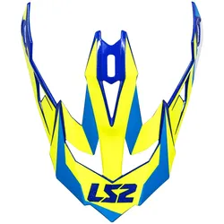 Ersatzschild für LS2 Subverter Nimble weiß-blau-gelb