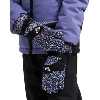 Snowboardhandschuhe ROXY "Roxy Jetty", Kinder, Gr. S, bunt (twilight lila wildin out), Kunstfaser, Handschuhe