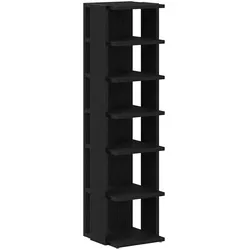vidaXL Schuhschrank Schwarz Eichen-Optik 25x27x102 cm Holzwerkstoff