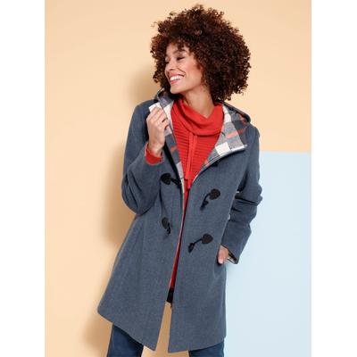 Langjacke CLASSIC BASICS, Damen, Gr. 44, blau (taubenblau), 100% Polyester, unifarben, Jacken Langjacke