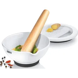 Suri Mörser aus Keramik mit Reibe