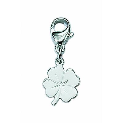 Charm-Einhänger ADELIA´S "Charm Anhänger Kleeblatt 925 Silber", silber, Charms, Damen, Silber 925 (Sterlingsilber), Silberanhänger Kleeblatt