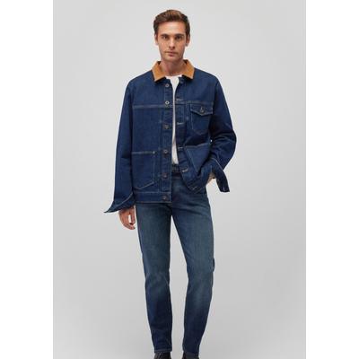 Jeansjacke MAVI "WILLY", Herren, Gr. L, blau (tiefblau denim), 99% Baumwolle, 1% Elasthan, normal, Jacken Jeansjacke, Denim Jacket