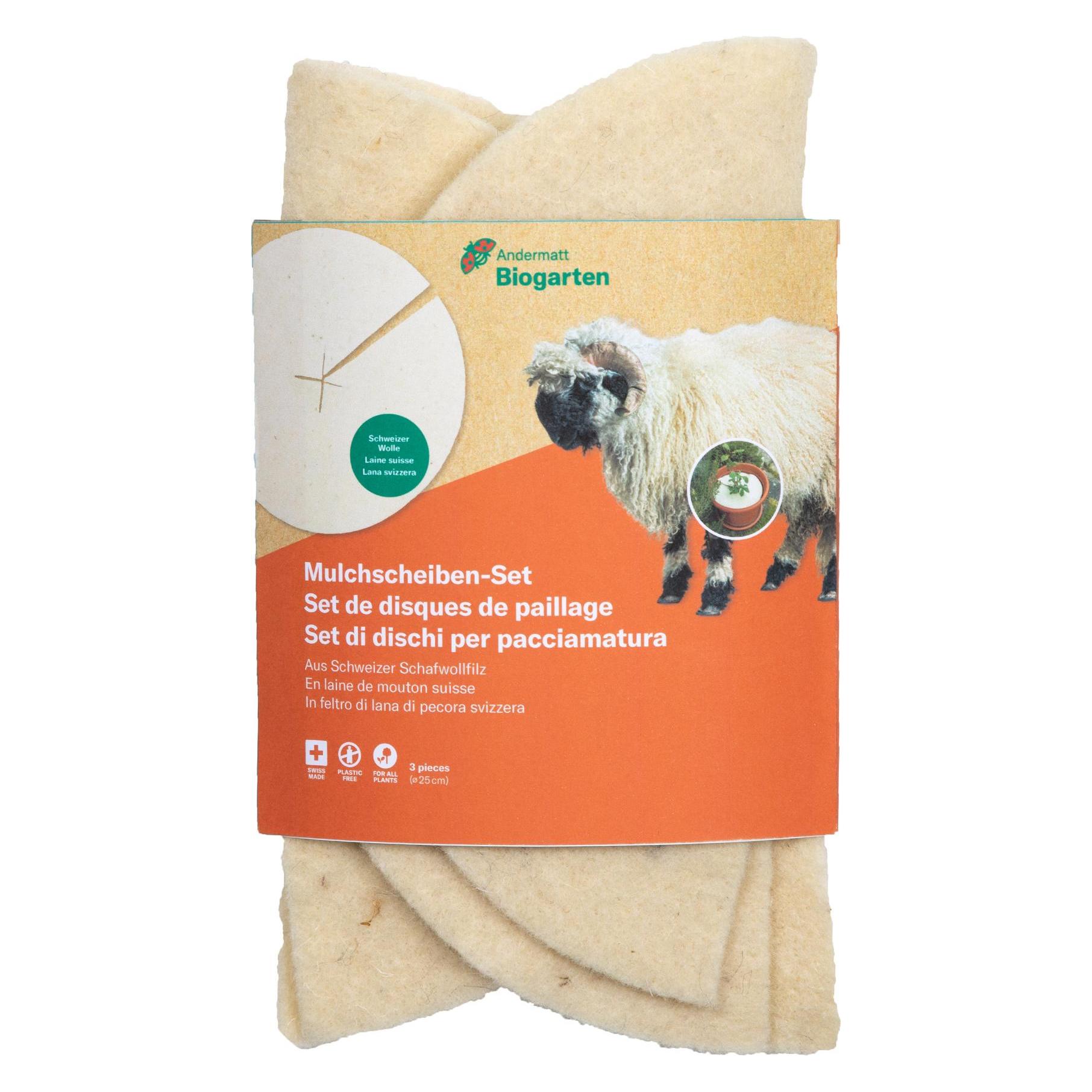 Andermatt Biogarten Mulchscheiben-Set 25cm weiss (3-teilig) (7051G)