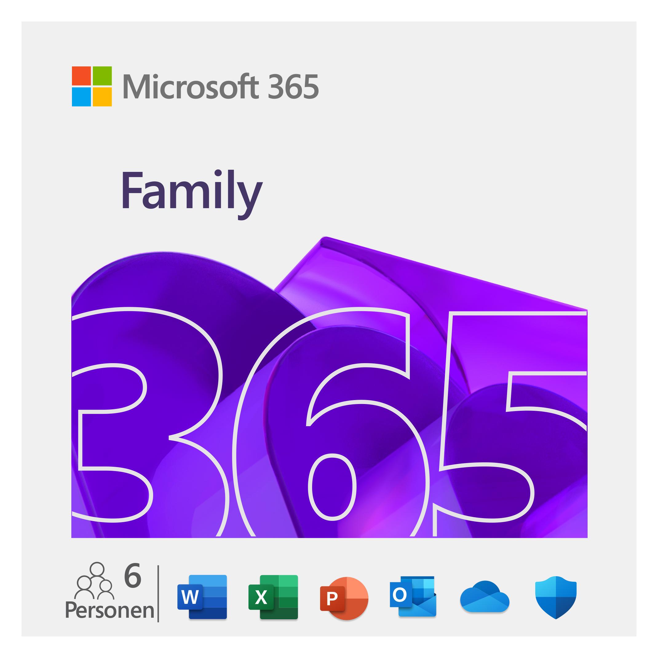 Microsoft M365 Family (6 User, 5 Geräte/User, 12 Monate) (6GQ-00092)