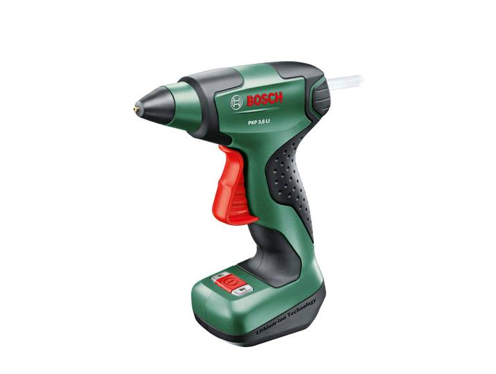 Heißklebepistole BOSCH HOME & GARDEN PKP 3,6 Li , grün (grün, schwarz), Kunststoff, Heißklebepistolen, Heißklebepistole