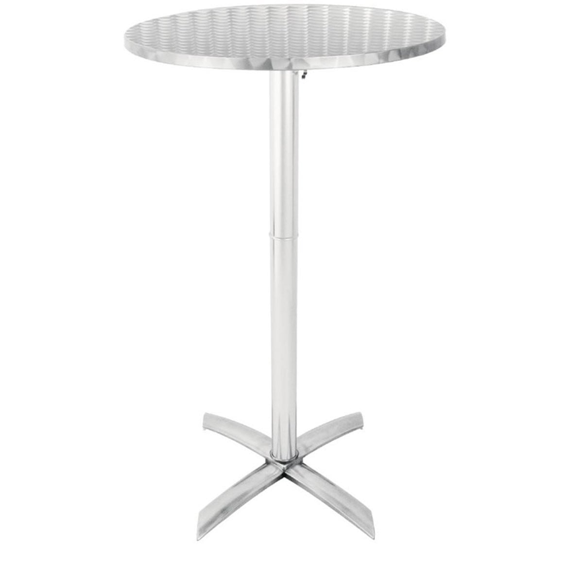 Bolero Ronde Statafel met Kantelbaar RVS Blad GR396, Hoogte: 105 cm, Breedte: 60 cm, Diepte: 60 cm