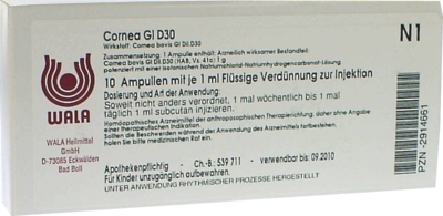 WALA Heilmittel GmbH CORNEA GL D 30 Ampullen 10X1 ml 02914661