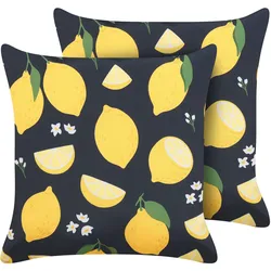 DEKOKISSEN 2er-Set Schwarz 45/45 cm Orchid