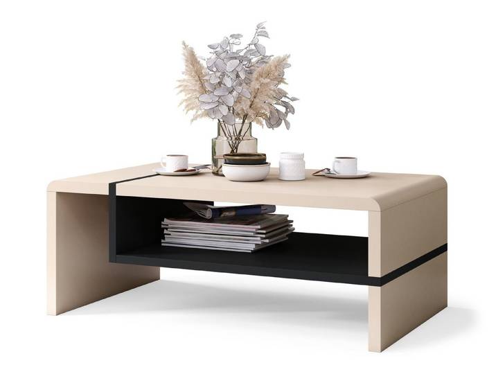 designimpex Couchtisch Design Wohnzimmertisch Folk 01 Tisch mit Ablagefläche