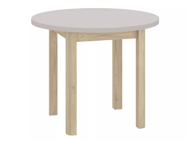 Runder Esstisch ADAM 80x80 cm, Kaschmir/Eiche Cremona Torro