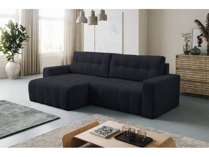 Selsey Ecksofa MAILLO, mit Schlaffunktion, Bettkasten & Breitcord-Bezug tierfreundlich 245 cm