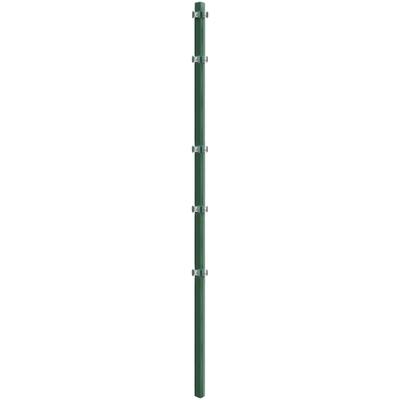 Eckpfosten ARVOTEC "ESSENTIAL 180", grün, B:4cm H:240cm, Edelstahl, Kunststoff, Zaunpfosten, 4x4x240 cm für Mattenhöhe 180 cm, zum Einbetonieren