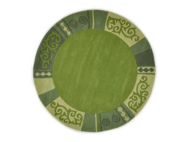 Tapis Ambadi Rond Vert/Vert Ø 150cm Laine