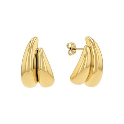 Paar Ohrstecker AMOR "Schmuck Geschenk", gold (gelbgoldfarben), Ohrringe, Damen, Edelstahl