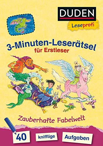 Susanna Moll - Duden Leseprofi – 3-Minuten-Leserätsel für Erstleser: Zauberhafte Fabelwelt: 40 knifflige Aufgaben (DUDEN Leseprofi Minuten Leserätsel) - Preis vom 12.10.2026 11:37:12 h