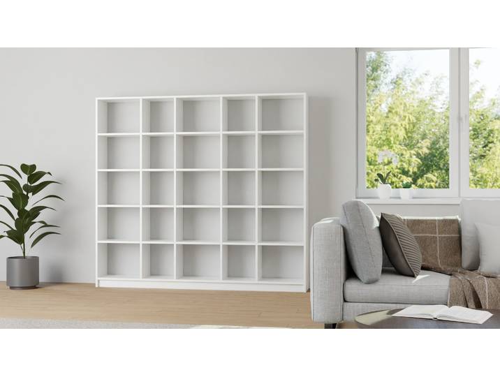 Raumtrenner-Regal MDF Beschichtet MDF Weiß matt