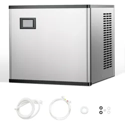 VEVOR Eismaschinenkopf kommerzieller Eisbereiter Eismaschine (nur Kopf) 136 kg/Tag, Kopf aus Edelstahl + PE-Kunststoff Eisbereiter-Kopf mit intelligentem Bedienfeld & Reinigung auf Knopfdruck