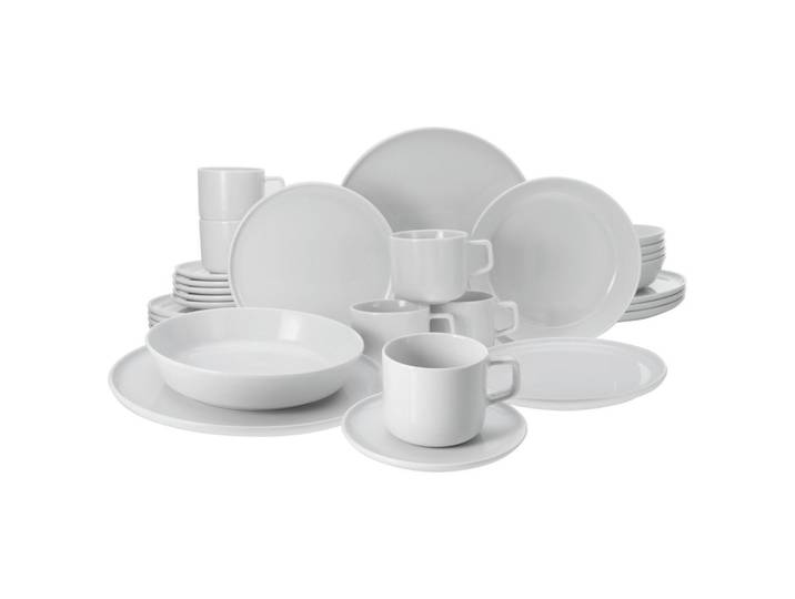 Creatable Kombiservice Chef Collection weiß, Weiß, Keramik, 30-teilig, 250 ml,250 ml, lebensmittelecht, Essen & Trinken, Geschirr, Geschirr-Sets, Kombiservice