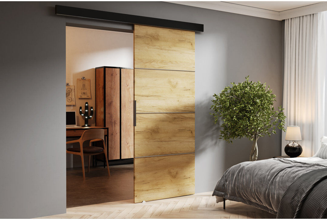 Brayden Studio DOOR MALIBU 1 Beige 76cm x 205cm