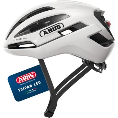 Fahrradhelm ABUS "TAIPAN LED" Gr. S, weiß (weiß (shiny weiß)), Helme, S Kopfumfang: 51cm - 55cm