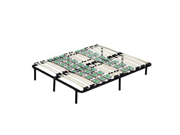 i-flair Metallbett Tellerlattenrost 180x200 cm auf Füßen, Gästebett Ergo IF55 mit Tellerfedern und Stauraum - für alle Matratzen und Betten geeignet