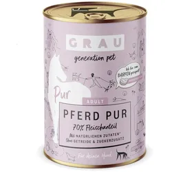 grau Hund 400 Gramm Hundenassfutter Sparpaket 12 x 400 Gramm Pferd pur