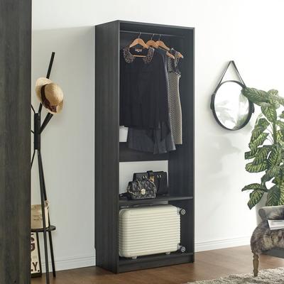 "Prosper 32"" Gray Wood Walk-in Closet with Two Shelves"
