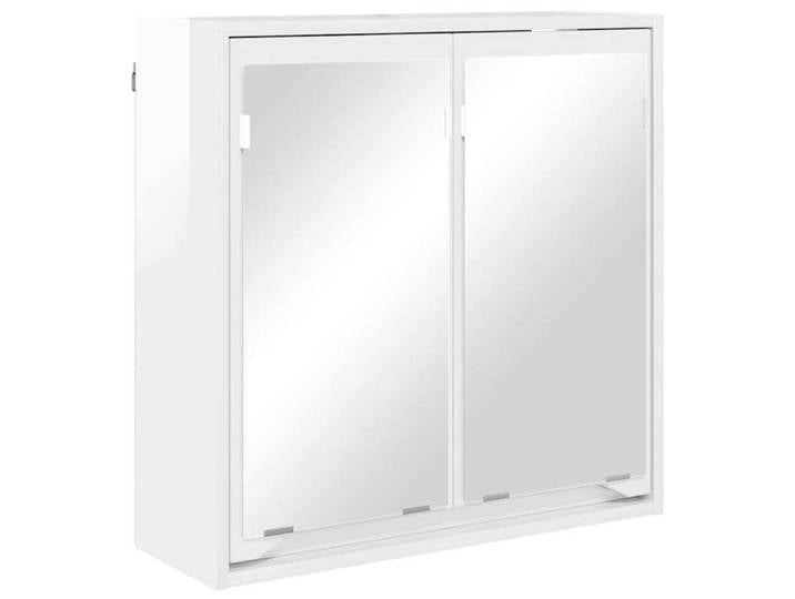 ON SALE Armoire Miroir de Salle de bain Élégant - Blanc brillant - 60x20x60 cm - Armoire murale (691241)