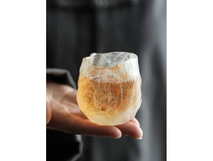 Tasse de cérémonie du thé japonaise faite à la main, flocons de glace, glaçage de couleur, brûlure de gel, tasse de thé Kungfu, maître, outil de boisson unique pour salon de thé