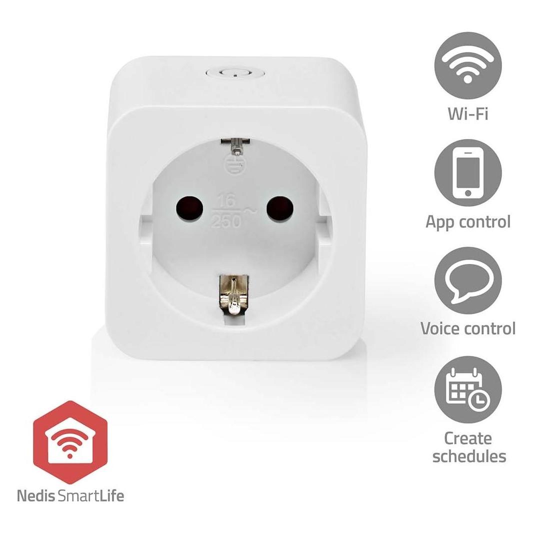 Nedis SmartLife Smart Stecker Zigbee 3.0 | Leistungsmesser | 3680 W | Hybrid (CEE 7/7) | 0 - 55 °C | (ZBP131FWT)