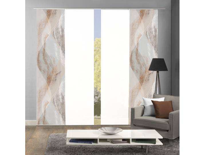 Schiebegardine HOME WOHNIDEEN TORRE , braun (kupferfarben), B:60cm H:245cm, Polyester, Gardinen, Schiebegardine, DIGITALDRUCK