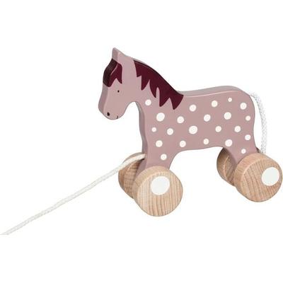 Goki 54865 - Ziehtier Pferd, Lifestyle Malve, Holz, 15 cm