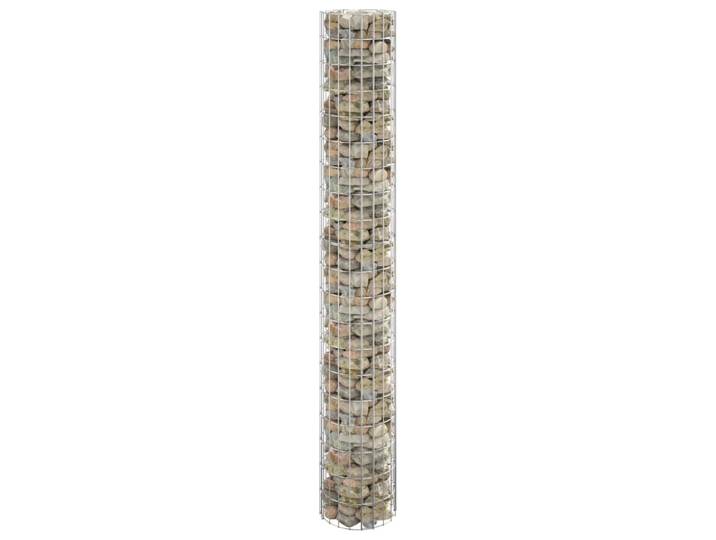 vidaXL Gabionen-Säule Rund Verzinkter Stahl Ø30x200 cm