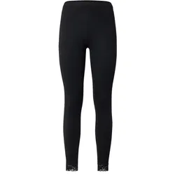 Tchibo - Leggings mit Spitzenborte - Damen - Gr. M - schwarz