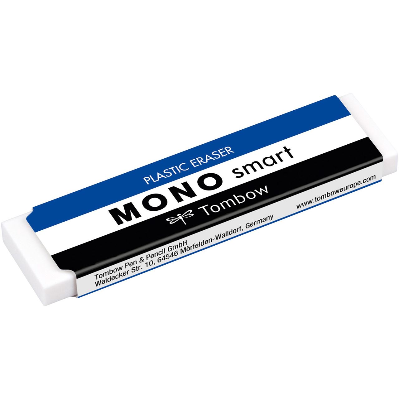 Tombow Kunststoff-Radierer "MONO smart", weiß, extra schmal