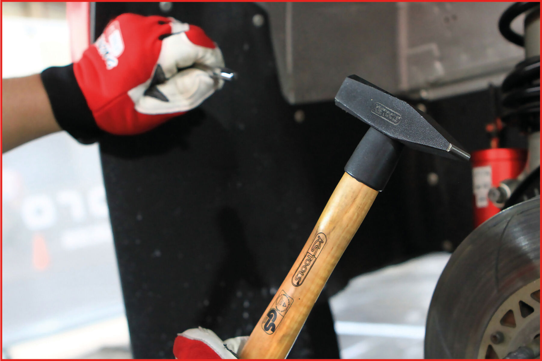 KS Tools Schlosserhammer mit Hickorystiel, 1000g (142.1400)