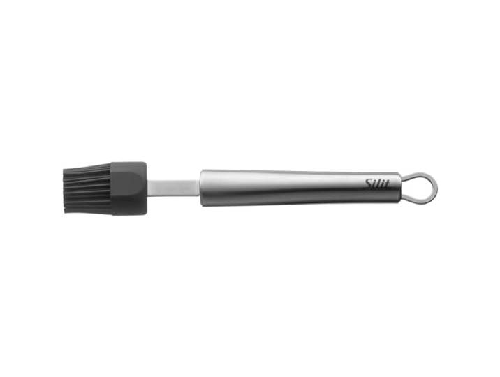 Silit Classic Line Backpinsel Silikon 20 cm, Edelstahl, poliert, hitzebeständiger Silikonpinsel Backen, Marinadenpinsel, spülmaschinengeeignet