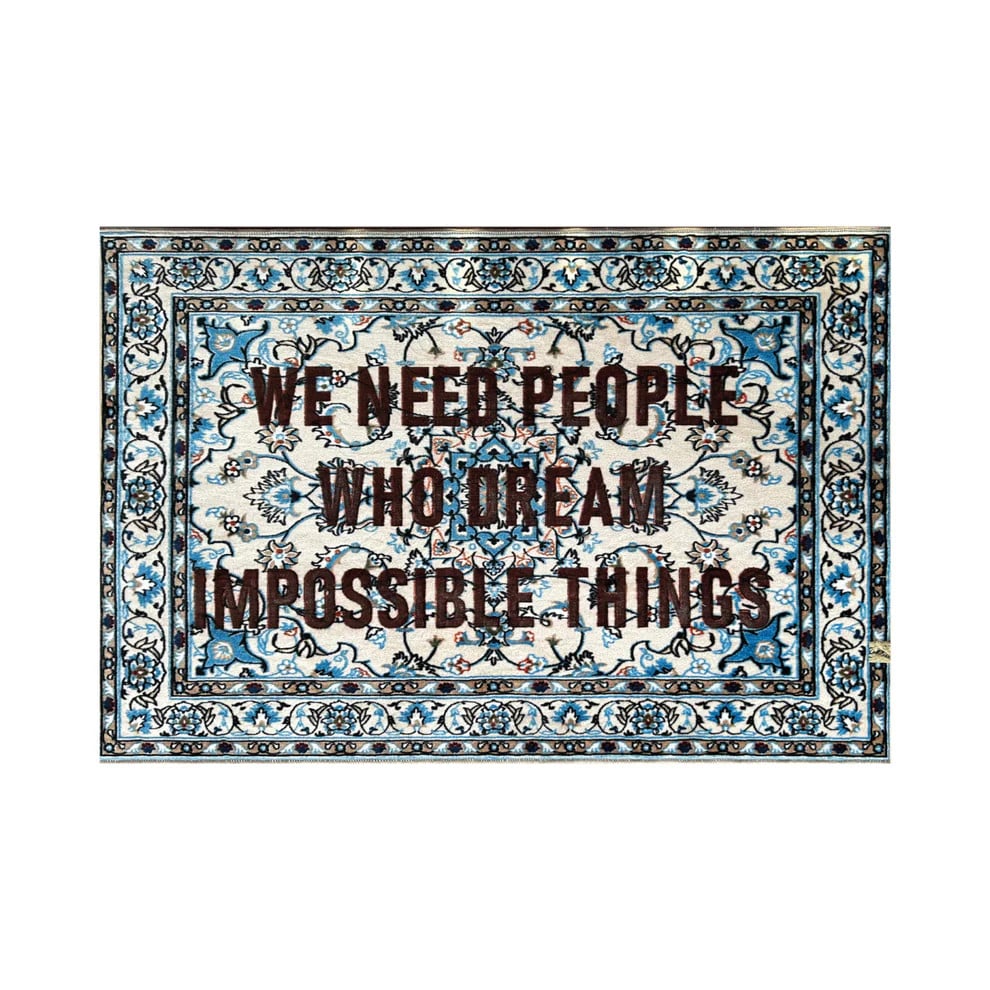 Seletti Burnt vloerkleed We Need People van polyester