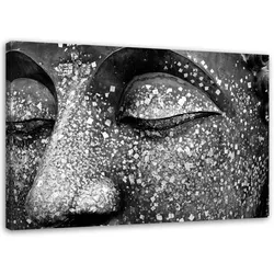 LEINWANDBILD Buddha Grau Asien 60x40cm