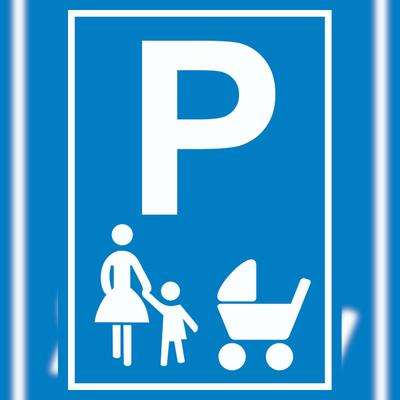 HB-Druck Mutter und Kind Parkplatz Schild Familien Parkplatz A2 (420x594mm)