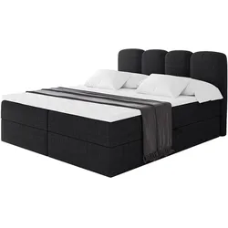 BOXBETT mit Matratze H3 - NINA - 120x200 cm - Schwarz