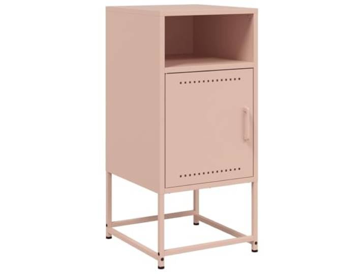 fsahslih Nachttisch Stahl Rosa 36x39x78 cm Beistelltisch Industrieller Nachttisch aus Stahl in Rosa für Schlafzimmer, Wohnzimmer oder Arbeitszimmer mit reichlich Stauraum.